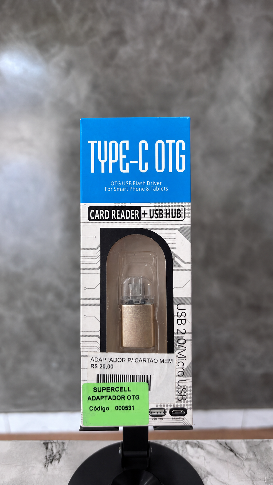 ADAPTADOR OTG TIPO C/ CARTAO DE MEMORIA T0T05