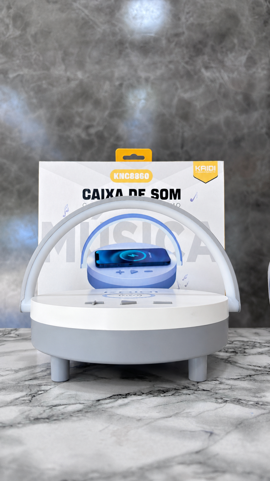 CAIXINHA DE SOM/ CARREGADOR POR INDUÇÃO KAIDI KNC8860