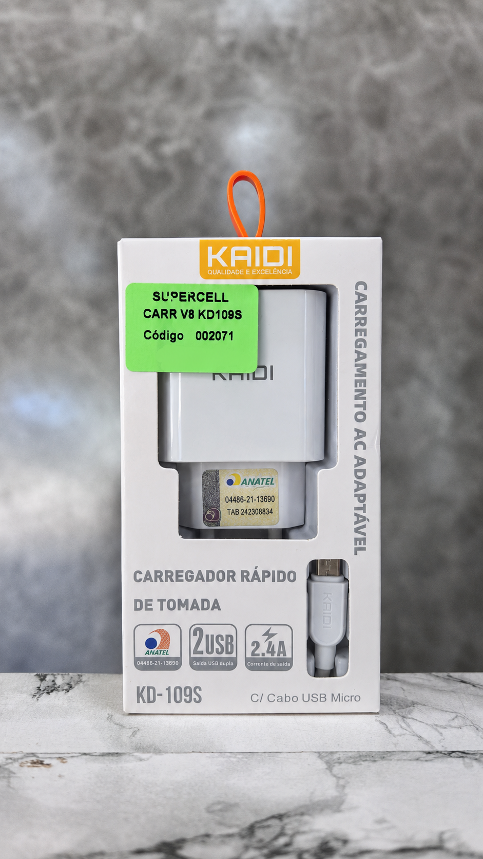 CARREGADOR KAIDI V8 KD109S